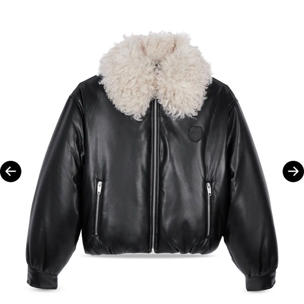 $715 THE KOOPLES Faux Leather Puffer Jacket NWT LARGE